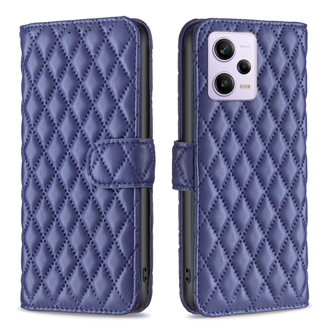 Diamond Lattice Wallet Leather Flip Phone Case, For Xiaomi Redmi Note 12 Pro 5G Global, For Xiaomi Redmi Note 12 Global