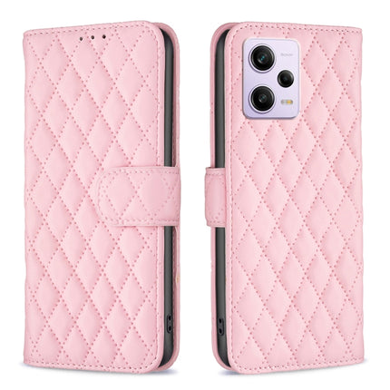 Diamond Lattice Wallet Leather Flip Phone Case, For Xiaomi Redmi Note 12 Pro 5G Global, For Xiaomi Redmi Note 12 Global