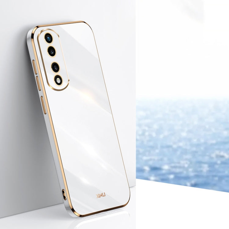 XINLI Straight Edge 6D Electroplate TPU Phone Case, For Honor 80 GT 5G, For Honor 80 Pro Flat