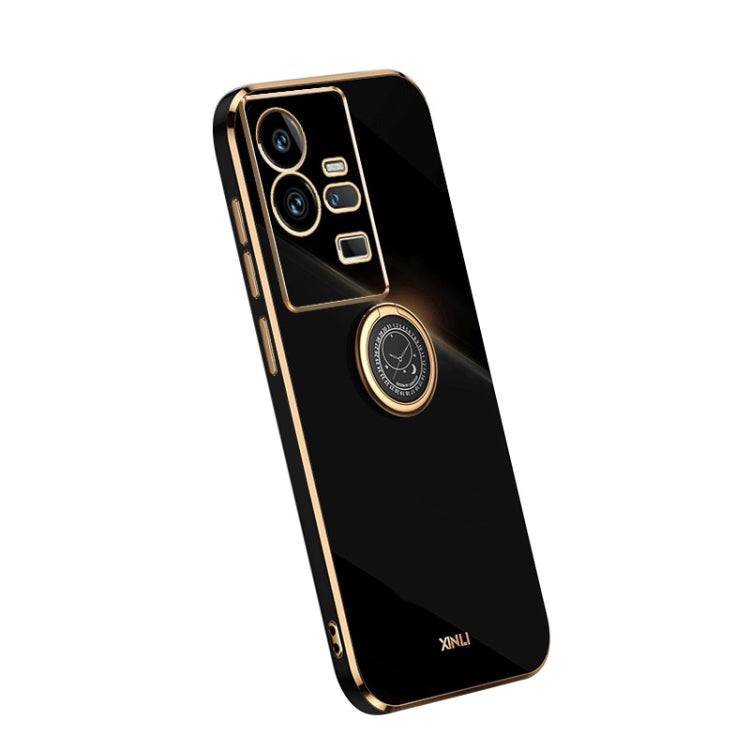 XINLI Straight Edge 6D Electroplate TPU Phone Case with Ring Holder, For vivo iQOO 11 Pro 5G, For Xiaomi Redmi 12C 4G, For Xiaomi Redmi Note 12 Pro Speed