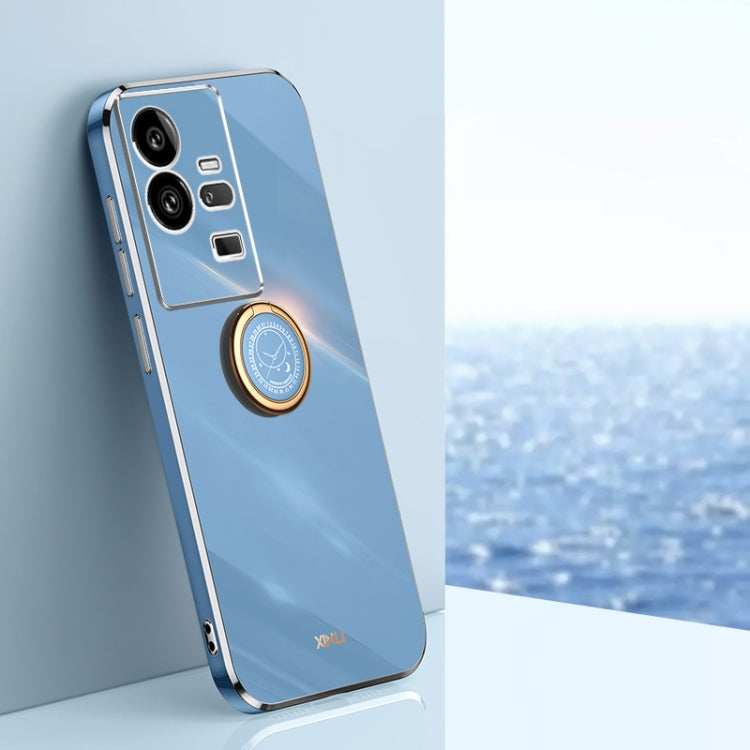 XINLI Straight Edge 6D Electroplate TPU Phone Case with Ring Holder, For vivo iQOO 11 Pro 5G, For Xiaomi Redmi 12C 4G, For Xiaomi Redmi Note 12 Pro Speed