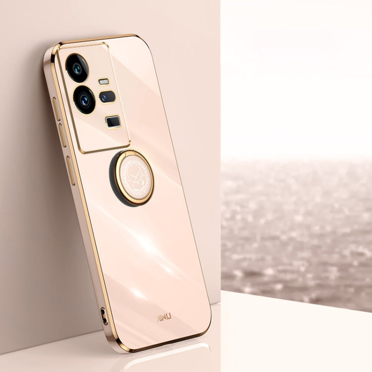 XINLI Straight Edge 6D Electroplate TPU Phone Case with Ring Holder, For vivo iQOO 11 Pro 5G, For Xiaomi Redmi 12C 4G, For Xiaomi Redmi Note 12 Pro Speed