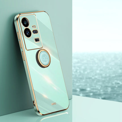 XINLI Straight Edge 6D Electroplate TPU Phone Case with Ring Holder, For vivo iQOO 11 Pro 5G, For Xiaomi Redmi 12C 4G, For Xiaomi Redmi Note 12 Pro Speed