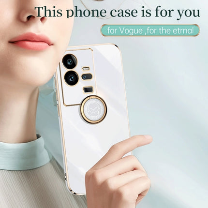 XINLI Straight Edge 6D Electroplate TPU Phone Case with Ring Holder, For vivo iQOO 11 Pro 5G, For Xiaomi Redmi 12C 4G, For Xiaomi Redmi Note 12 Pro Speed