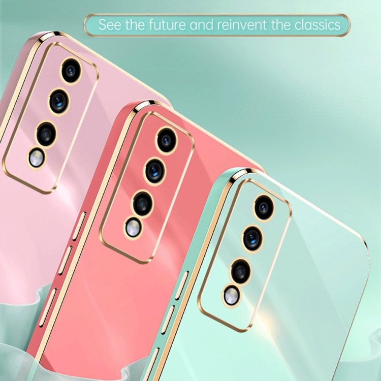 XINLI Straight Edge 6D Electroplate TPU Phone Case with Ring Holder, For Honor 80 GT 5G, For Honor 80 Pro Flat