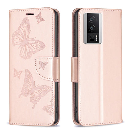 Embossing Two Butterflies Pattern Leather Phone Case, For vivo Y02 4G, For Xiaomi Redmi 12C, For Xiaomi Redmi K60 / K60 Pro, For Xiaomi Redmi Note 12 Pro+ Global