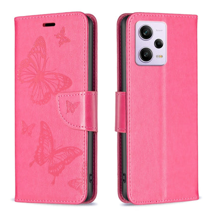 Embossing Two Butterflies Pattern Leather Phone Case, For vivo Y02 4G, For Xiaomi Redmi 12C, For Xiaomi Redmi K60 / K60 Pro, For Xiaomi Redmi Note 12 Pro+ Global
