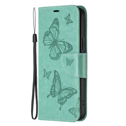 Embossing Two Butterflies Pattern Leather Phone Case, For Xiaomi Redmi Note 12 Pro 5G Global, For Xiaomi Redmi Note 12 Global