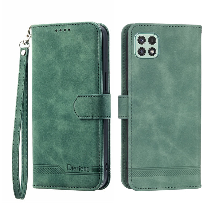 Dierfeng Dream Line TPU + PU Leather Phone Case, For Samsung Galaxy A22 5G, For Samsung Galaxy A03s 164mm, For Samsung Galaxy A03s 166mm, For Samsung Galaxy A03s US Version