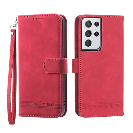 Dierfeng Dream Line TPU + PU Leather Phone Case, For Samsung Galaxy S21 Ultra 5G, For Samsung Galaxy S21 FE 5G, For Samsung Galaxy S22 5G, For Samsung Galaxy S22+ 5G