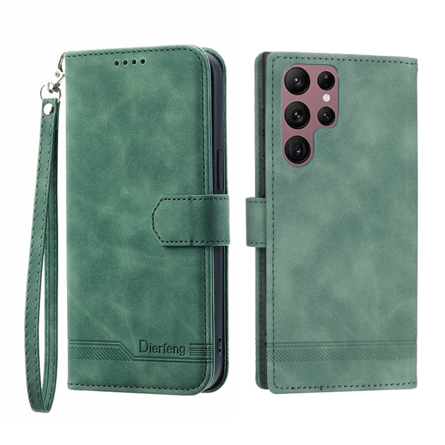 Dierfeng Dream Line TPU + PU Leather Phone Case, For Samsung Galaxy S22 Ultra 5G, For Samsung Galaxy S23 5G, For Samsung Galaxy S23 Ultra 5G, For Samsung Galaxy S23+ 5G