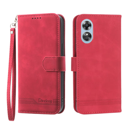 Dierfeng Dream Line TPU + PU Leather Phone Case, For OPPO A17, For OPPO A57 4G, For OPPO A57 5G, For OPPO Reno8