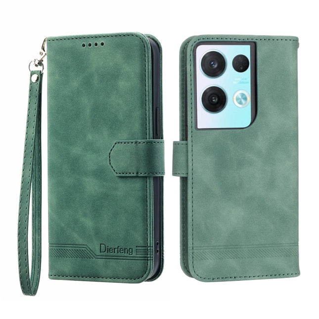 Dierfeng Dream Line TPU + PU Leather Phone Case, For OPPO Reno8 Pro, For Realme 9i, For Realme C12 / C15 / C25
