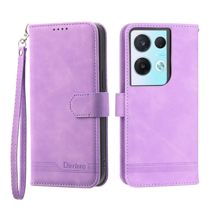Dierfeng Dream Line TPU + PU Leather Phone Case, For OPPO Reno8 Pro, For Realme 9i, For Realme C12 / C15 / C25