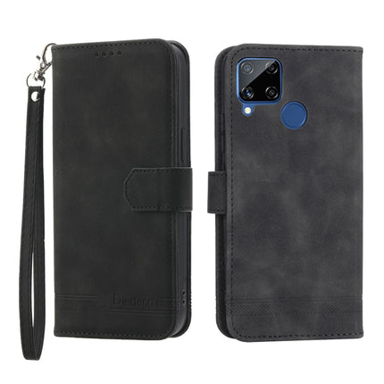Dierfeng Dream Line TPU + PU Leather Phone Case, For OPPO Reno8 Pro, For Realme 9i, For Realme C12 / C15 / C25