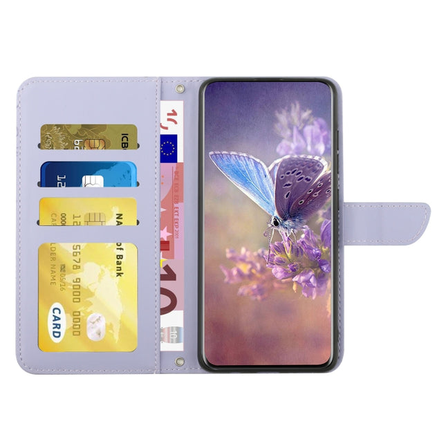 HT03 Skin Feel Butterfly Embossed Flip Leather Phone Case, For Xiaomi Redmi 11A 4G