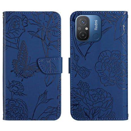 HT03 Skin Feel Butterfly Embossed Flip Leather Phone Case, For Xiaomi Redmi 11A 4G