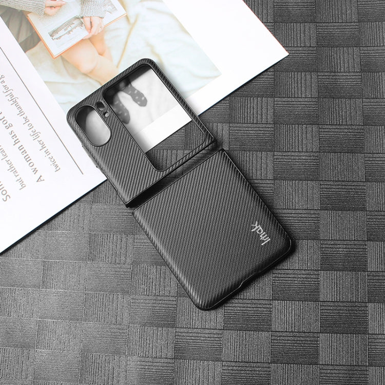 IMAK Ruiyi Series Carbon Fiber Texture PC Phone Case, For OPPO Find N2 Flip 5G