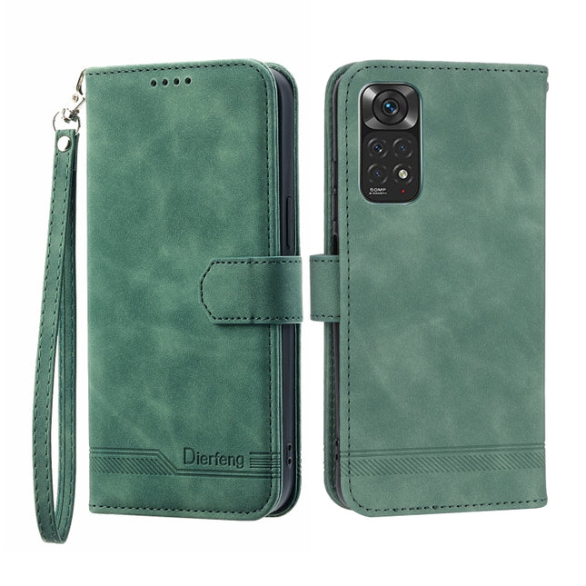 Dierfeng Dream Line TPU + PU Leather Phone Case, For Xiaomi Redmi Note 11 / Note 11S, For Xiaomi Redmi Note 11 Pro Foreign, For Xiaomi Redmi 10C, For Xiaomi Redmi 10A