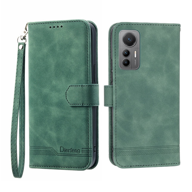 Dierfeng Dream Line TPU + PU Leather Phone Case, For Xiaomi 12 / 12X, For Xiaomi 12 Lite, For Xiaomi 12 Pro, For Xiaomi 12T