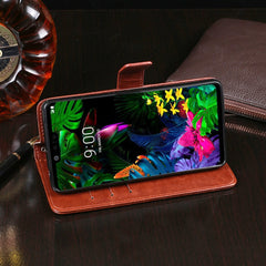 idewei Crazy Horse Texture Horizontal Flip Leather Case with Holder & Card Slots & Wallet, For LG G8 ThinQ, For LG K20 (2019), For LG K40S