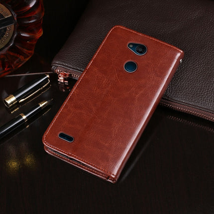 idewei Crazy Horse Texture Horizontal Flip Leather Case with Holder & Card Slots & Wallet, For LG X power3
