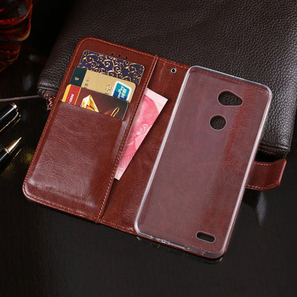 idewei Crazy Horse Texture Horizontal Flip Leather Case with Holder & Card Slots & Wallet, For LG X power3