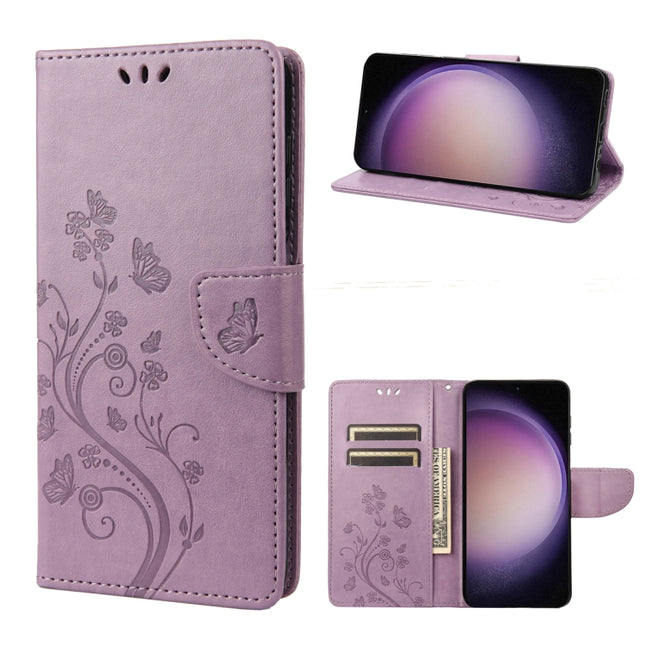 Butterfly Flower Pattern Flip Leather Phone Case, For Google Pixel 7a, For Samsung Galaxy S23 5G, For Samsung Galaxy S23+ 5G