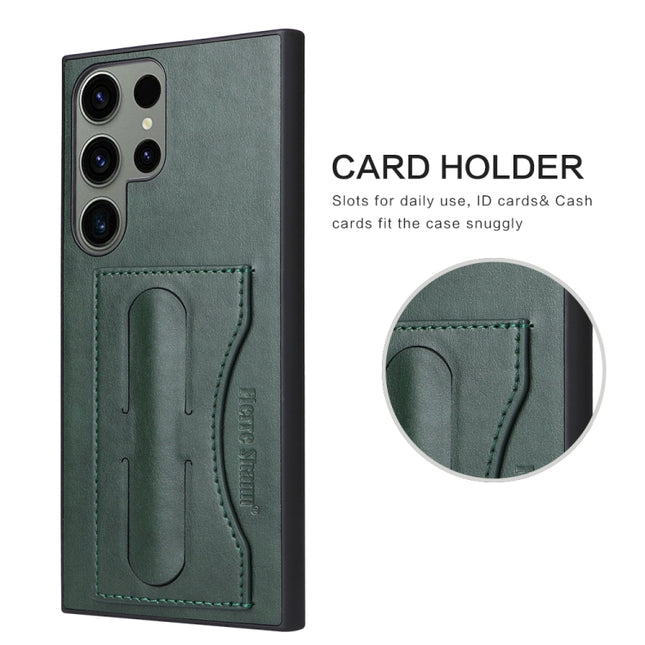 Fierre Shann Full Coverage Protective Leather Phone Case, For Samsung Galaxy S23+ 5G, For Samsung Galaxy S23 Ultra 5G