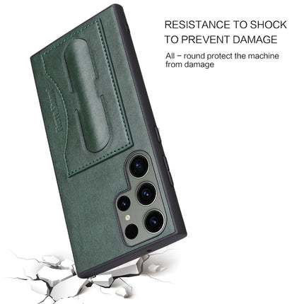 Fierre Shann Full Coverage Protective Leather Phone Case, For Samsung Galaxy S23+ 5G, For Samsung Galaxy S23 Ultra 5G