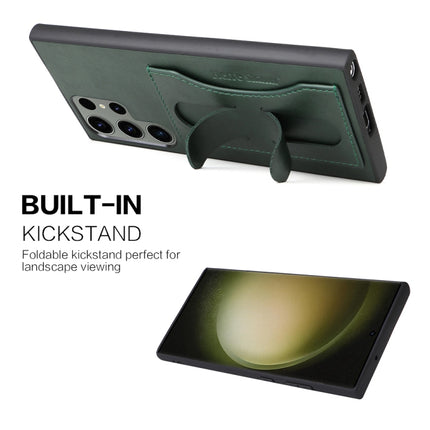 Fierre Shann Full Coverage Protective Leather Phone Case, For Samsung Galaxy S23+ 5G, For Samsung Galaxy S23 Ultra 5G