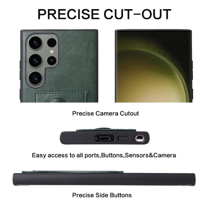 Fierre Shann Full Coverage Protective Leather Phone Case, For Samsung Galaxy S23+ 5G, For Samsung Galaxy S23 Ultra 5G