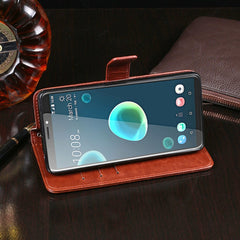idewei Crazy Horse Texture Horizontal Flip Leather Case with Holder & Card Slots & Wallet, For HTC Desire 12+, For HTC U11+, For HTC U12+