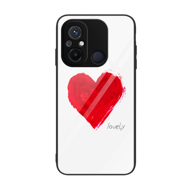 Colorful Painted Glass Phone Case, For Xiaomi Redmi 12C