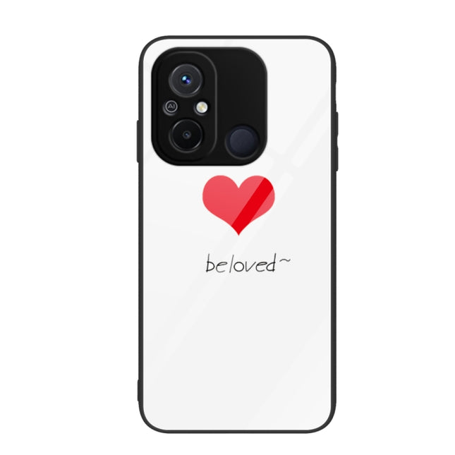 Colorful Painted Glass Phone Case, For Xiaomi Redmi 12C
