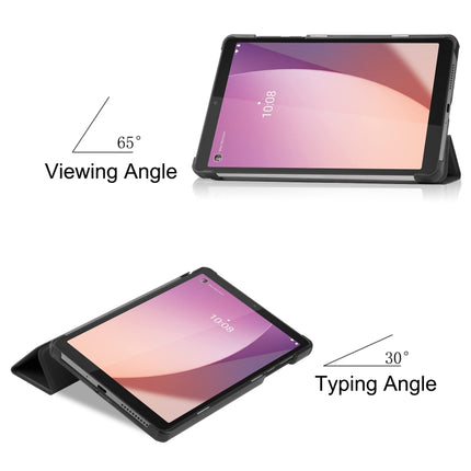 Custer Pure Color 3-Fold Holder Leather Tablet Case, For Lenovo Tab M8 4th Gen / TB-300FU, For Huawei Matepad SE 10.4