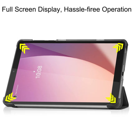 Custer Pure Color 3-Fold Holder Leather Tablet Case, For Lenovo Tab M8 4th Gen / TB-300FU, For Huawei Matepad SE 10.4
