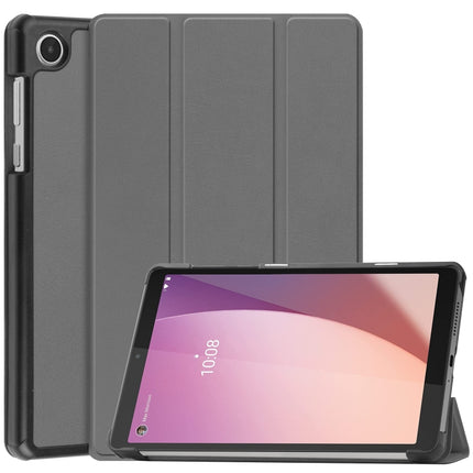 Custer Pure Color 3-Fold Holder Leather Tablet Case, For Lenovo Tab M8 4th Gen / TB-300FU, For Huawei Matepad SE 10.4