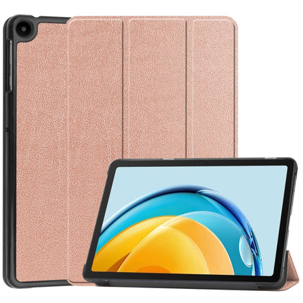 Custer Pure Color 3-Fold Holder Leather Tablet Case, For Lenovo Tab M8 4th Gen / TB-300FU, For Huawei Matepad SE 10.4