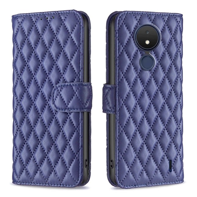 Diamond Lattice Wallet Leather Flip Phone Case, For Nokia C21