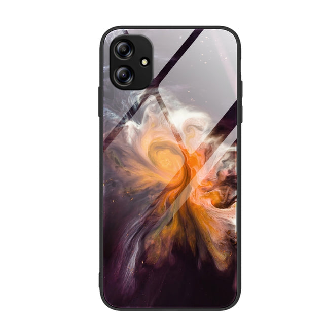 Marble Pattern Glass Phone Case, For Samsung Galaxy A04e, For Samsung Galaxy A14 5G, For Samsung Galaxy A34 5G