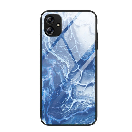 Marble Pattern Glass Phone Case, For Samsung Galaxy A04e, For Samsung Galaxy A14 5G, For Samsung Galaxy A34 5G