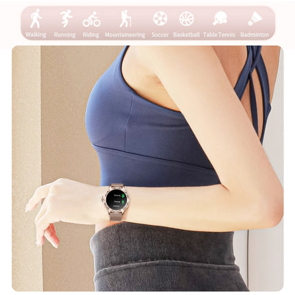 CF12 1.2 inch Waterproof Smart Steel Strap Wristband Support Heart Rate Monitoring / Blood Pressure Monitoring, CF12 Steel Strap (Black)
