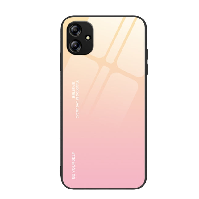 Gradient Color Glass Phone Case, For Samsung Galaxy A04e, For Samsung Galaxy A14 5G, For Samsung Galaxy A34 5G