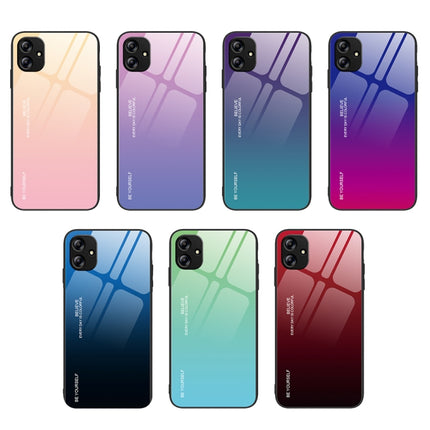 Gradient Color Glass Phone Case, For Samsung Galaxy A04e, For Samsung Galaxy A14 5G, For Samsung Galaxy A34 5G