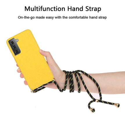 Wheat Straw Material + TPU Phone Case with Lanyard, For Samsung Galaxy A14 5G, For Samsung Galaxy S23 FE 5G, For Samsung Galaxy A34 5G, For Samsung Galaxy A54 5G