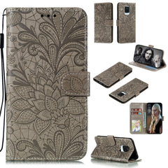 Lace Flower Embossing Pattern Horizontal Flip Leather Case , with Holder & Card Slots & Wallet & Photo Frame & Lanyard, For Huawei Enjoy 10e, For Xiaomi Redmi K30 Pro, For Xiaomi Redmi Note 9 Pro, For Xiaomi Redmi Note 9 Pro Max, For Xiaomi Redmi Note 9S