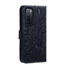 Lace Flower Embossing Pattern Horizontal Flip Leather Case , with Holder & Card Slots & Wallet & Photo Frame & Lanyard, For Huawei Nova 7, For Huawei Nova 7 Pro, For Huawei Nova 7 SE, For Huawei P40 Pro Plus, For Huawei Honor 30