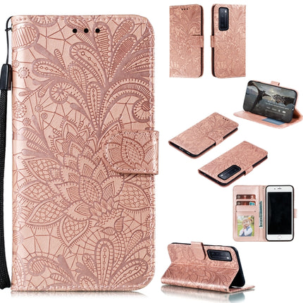 Lace Flower Embossing Pattern Horizontal Flip Leather Case , with Holder & Card Slots & Wallet & Photo Frame & Lanyard, For Xiaomi Redmi Note 9S, For Huawei Nova 7, For Huawei Nova 7 Pro, For Huawei Nova 7 SE