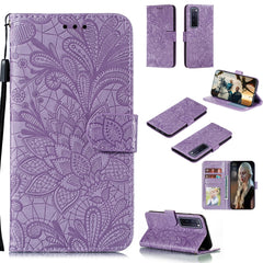 Lace Flower Embossing Pattern Horizontal Flip Leather Case , with Holder & Card Slots & Wallet & Photo Frame & Lanyard, For Huawei Nova 7, For Huawei Nova 7 Pro, For Huawei Nova 7 SE, For Huawei P40 Pro Plus, For Huawei Honor 30